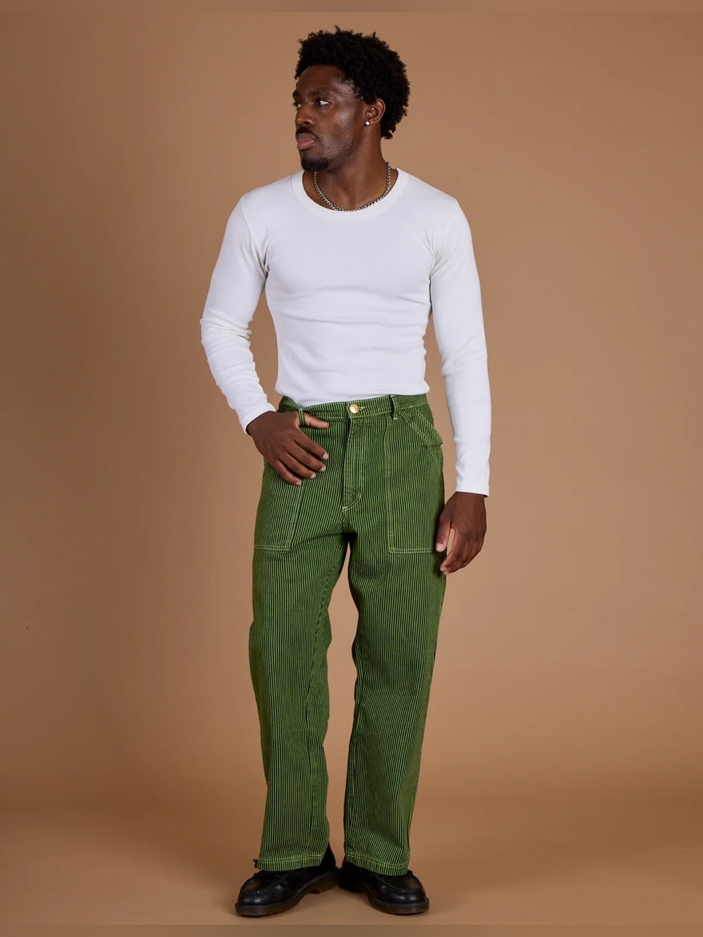 Big Bud Press Green Unique Carpenter Pants